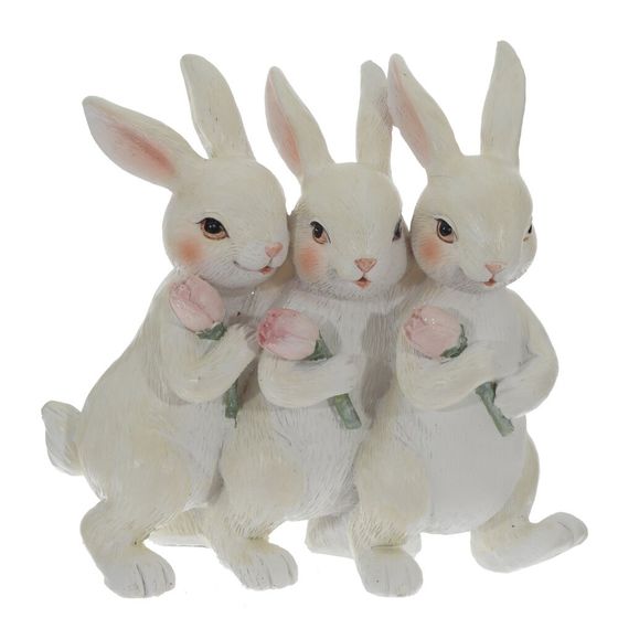 Фигурка декоративная "Зайцы", L13 W5 H12 см