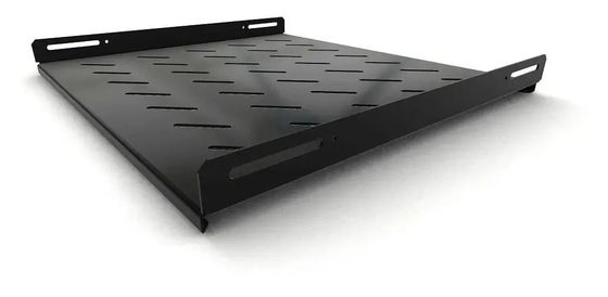 Полка стационарная Hyperline TSH3L-450-RAL9004 1U нагр.:20кг. 19&quot; 450мм черный (упак.:1шт)