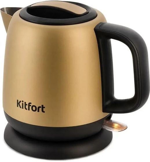 Чайник электрический Kitfort KT-6111 1л 1630Вт золотистый/черный