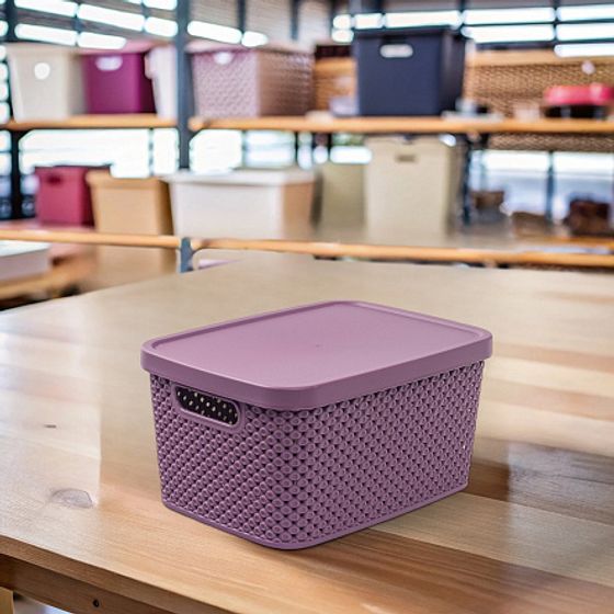 Коробка для хранения DIAMOND фиолетовая XS 3.5л с крышкой