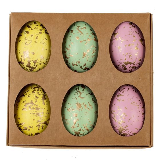 Набор из 6-х изделий декоративных подвесных &quot;Яйцо&quot; (4*6), L13,5 W12,5 H4 см