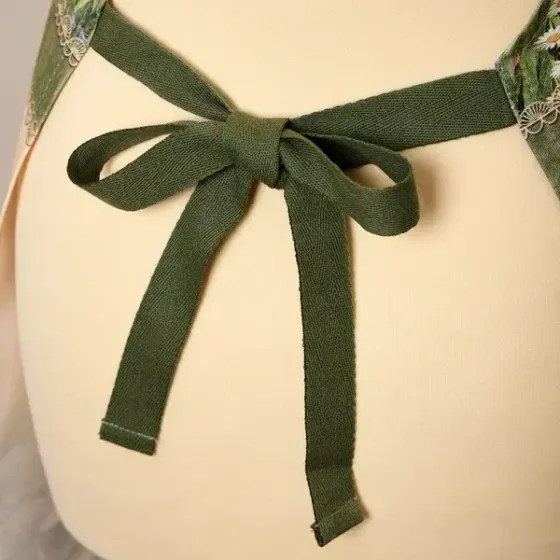 !09 Фартук "Про любовь" 100% хлопок, твил, беж