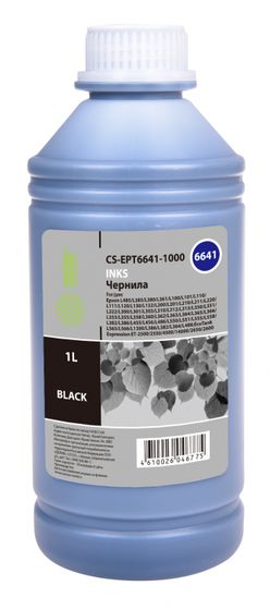 Чернила Cactus CS-EPT6641-1000 T6641 черный 1000мл для Epson L100/L110/L120/L132/L200/L210/L222/L300/L312/L350/L355/L362/L366/L456/L550/L555/L566/L130