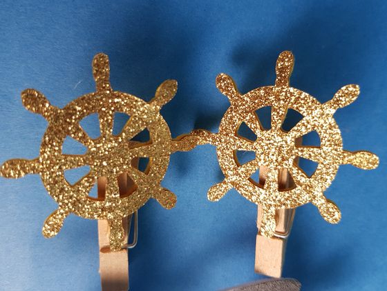 !Набор декоративных прищепок "Sea love" 4 шт, фетр/дерево