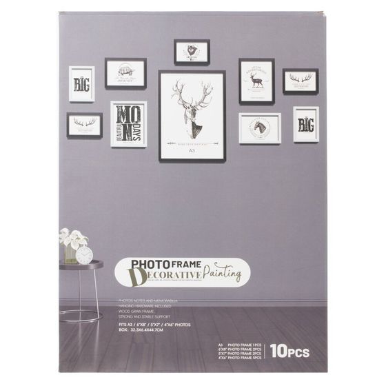 Набор из 10-ти Фоторамок, L31,5 W2 H44 см