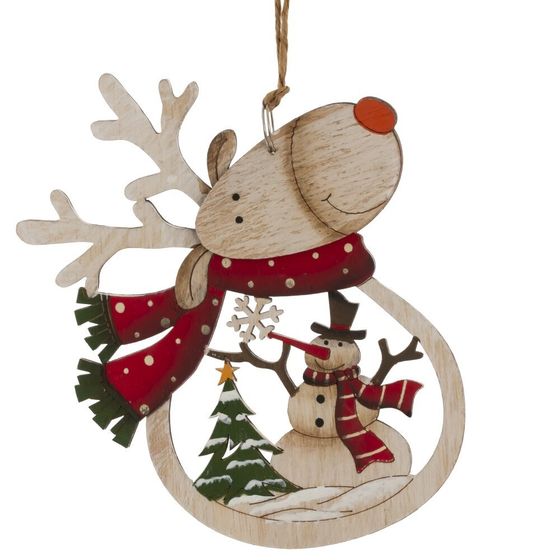 Изделие декоративное подвесное "Рождество", L11 W0,5 H11 см, 4в.
