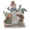Фигурка декоративная &quot;Снеговик, девочка и гном&quot;, L14,5 W8,5 H16,5 см