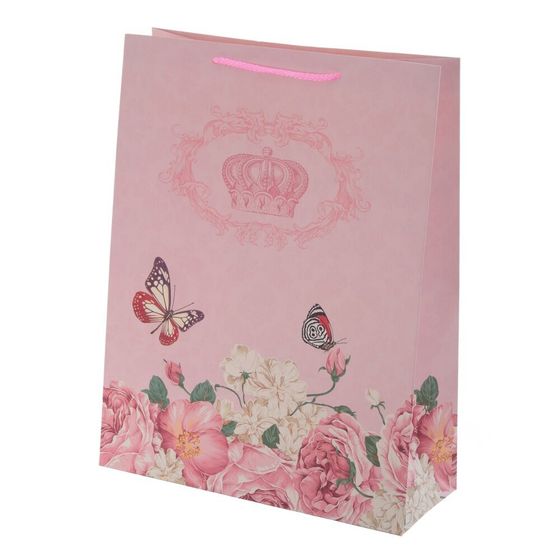 Пакет подарочный (бумага 210г/м2, блок микс 12шт), L18 W8,5 H24 см, 4в.