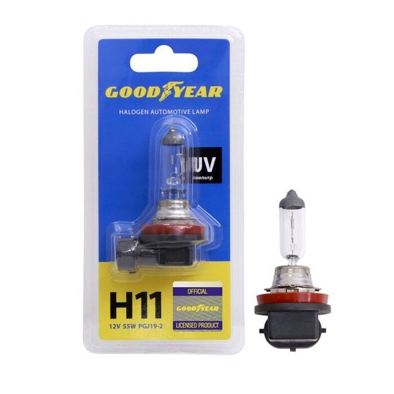 Лампа автомобильная галогенная Goodyear Н11, 12V 55W PGJ19-2