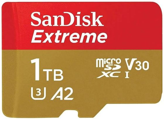 Карта памяти microSDXC 1Tb SanDisk Extreme адаптер (SDSQXAV-1T00-GN6MN)