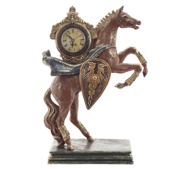Фигурка декоративная &quot;Лошадь&quot; с часами  D8см, (AAx1 н/п), L31,5 W14 H45,5 см