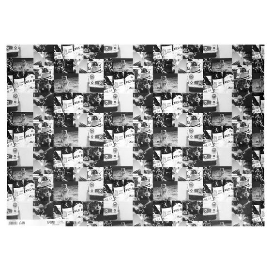 !09 Бумага (набор 3 листа) упаковочная крафтовая: "Самому важному", 50 х 70 см. (2 листа) + «ЧБ фото», 50 х 70 см. (1 лист)