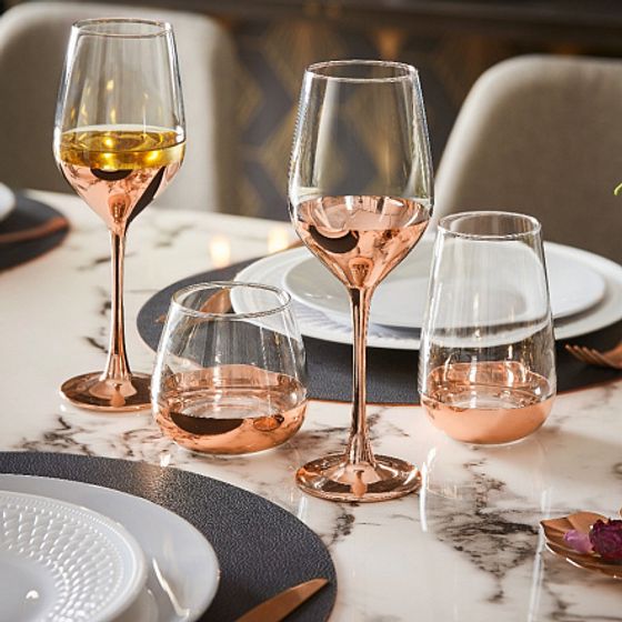 Набор бокалов для вина СЕЛЕСТ ЭЛЕКТРИЧЕСКАЯ МЕДЬ 4шт 270мл
