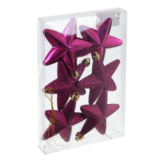 Набор из 6шт Украшение новогоднее "Звезда", L8 W3 H8 см
