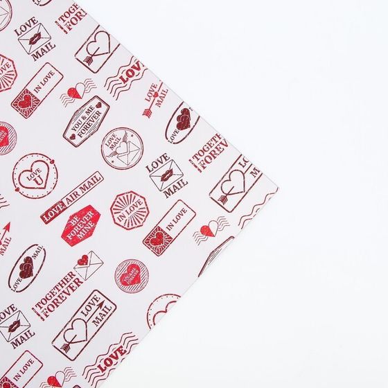 !Бумага крафтовая Love, (2 шт) 70 × 100 см
