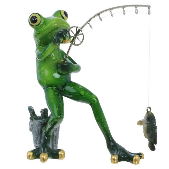 Фигурка декоративная &quot;Лягушка&quot;, Д16 Ш10 В15 см, 2в.
