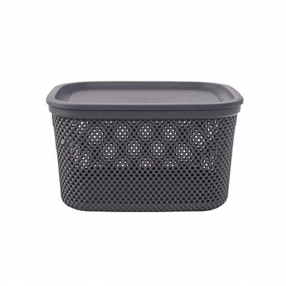 Корзинка NICKEL тёмно-серая 6л 21.7×26.7×15.2см