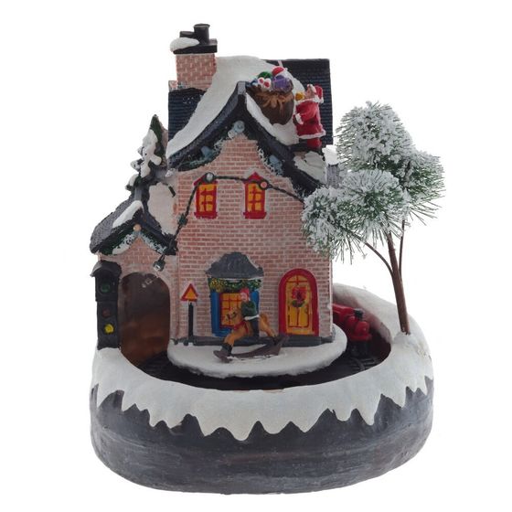 Фигурка декоративная &quot;Рождество&quot; (4 мелодии, подсвет, движ, 3xAA н/п, +USB), L19 W18 H22 см