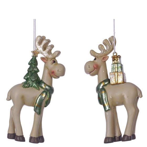 Фигурка декоративная подвесная &quot;Олень&quot;,  L5,5 W2,5 H11 см, 2в.