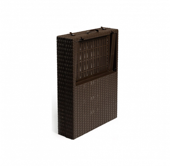 Шезлонг пластиковый складной коричневый