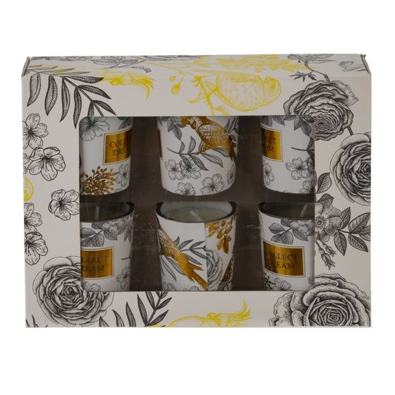 Набор из 6-ти свечей ароматических, L19 W15 H5 см