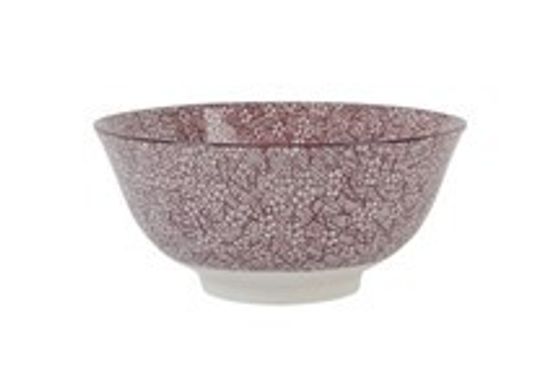 Old fashion damson color bowl 12cm