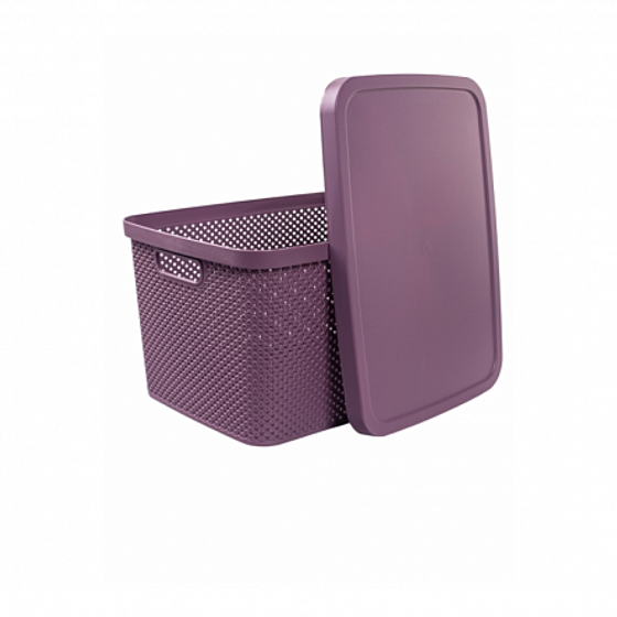 Коробка для хранения DIAMOND фиолетовая L 19л с крышкой