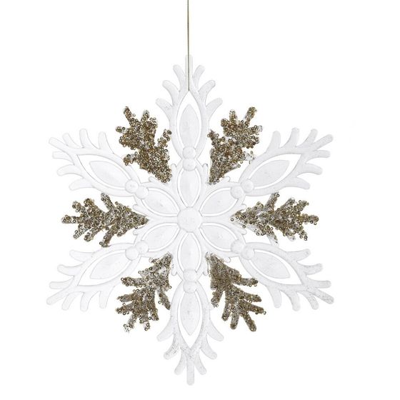 Изделие декоративное подвесное "Снежинка", L26 W0,5 H30 см, 3в.