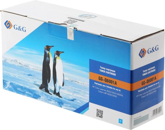 Картридж лазерный G&amp;G GG-Q6001A голубой (2000стр.) для HP CLJ 1600/2600N/M1015/M1017