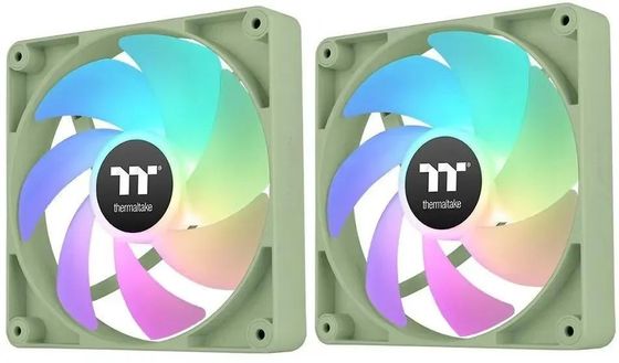 Вентилятор Thermaltake CT120 Sync Matcha ARGB зеленый 120x25мм - 2шт 2000rpm LED PWM 4pin (CL-F202-PL12MG-A)