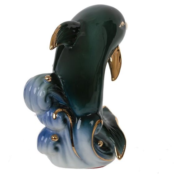 Фигурка декоративная "Дельфин", L12 W6 H10 см, 1 штука, дизайн микс