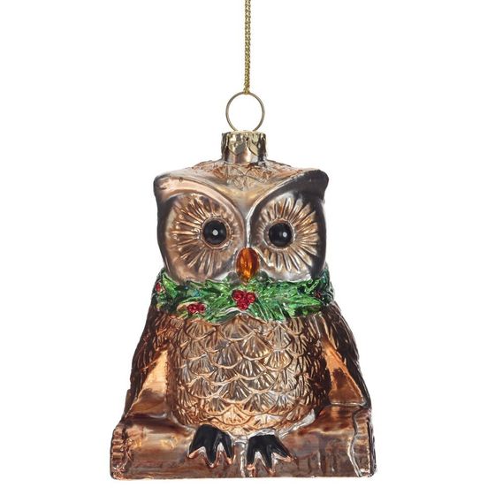 Украшение новогоднее &quot;Сова&quot;, L7 W5 H10,5 см, 2в.