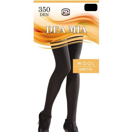 Колготки женские DEA MIA WOOL 350 ден цвет чёрный, р-р 6