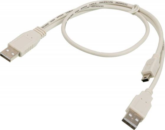 Кабель Ningbo USB A(m) - mini USB B(m) 0.3м белый