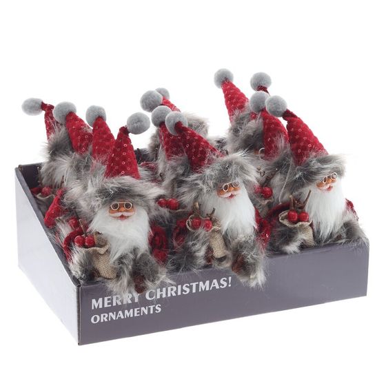 Дед Мороз подвесной, L9 W12 H14 см