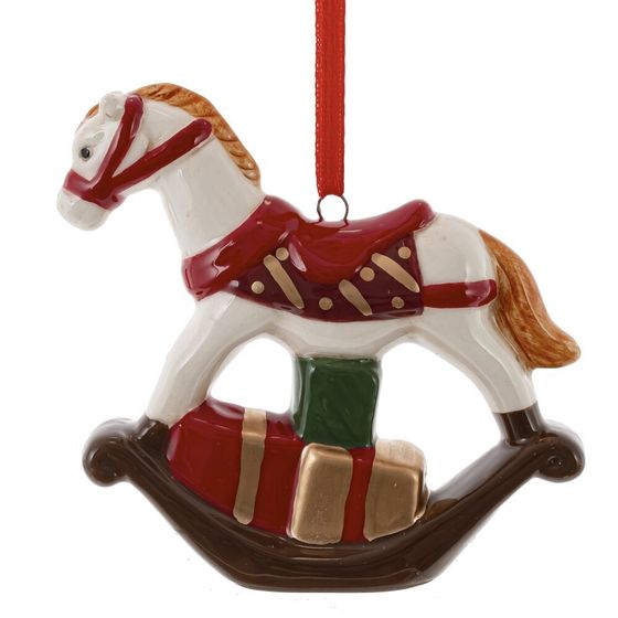 Фигурка декоративная подвесная &quot;Лошадка&quot;, L8 W2 H8см, 2в.