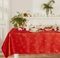 !09 Скатерть «Снежинки» красный, 110*150 см, 115 ±10 гр,100% п/э/