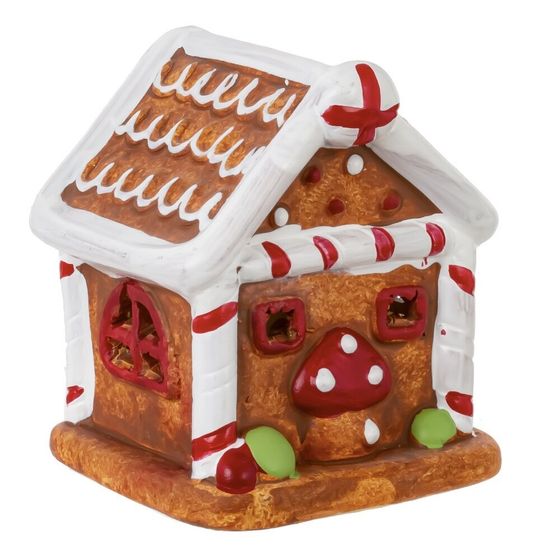 Фигурка декоративная с подсветкой &quot;Домик пряничный&quot;, L6,5 W6 H7,5 см,  LR44 2 шт.