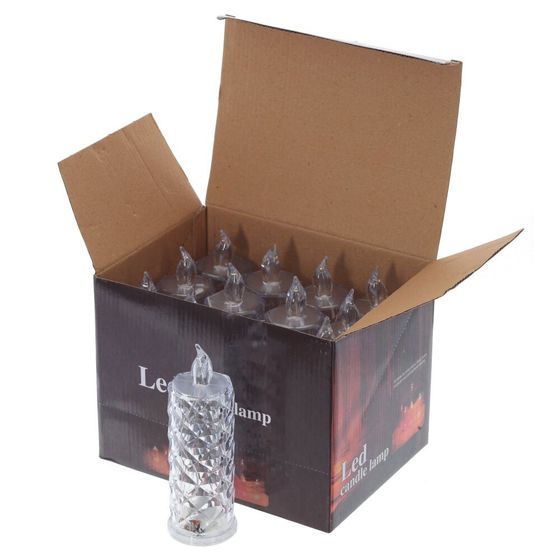 Изделие декоративное &quot;Свеча&quot; (подсветка, 3xLR54) (блок 12шт), L5 W5 H15,5 см