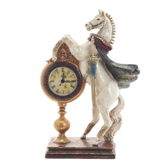 Фигурка декоративная &quot;Лошадь&quot; с часами D7см, (AAx1 н/п), L24 W9,5 H34,5 см