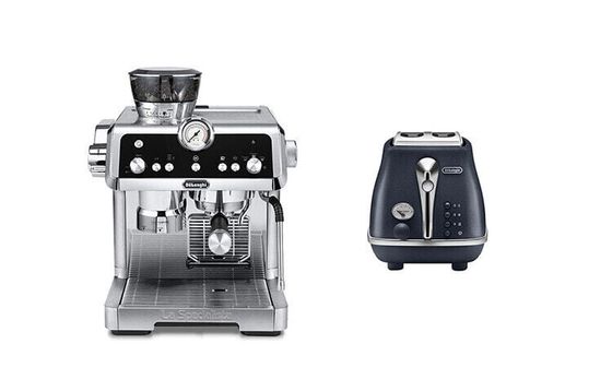 DeLonghi Coffee Machines Italian Semi-automatic Home-Use Pump-Driven Smart Grinding Combo EC9355.M