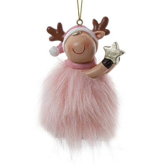 Фигурка декоративная подвесная &quot;Олень&quot;, L6 W6 H10 см, 2в.