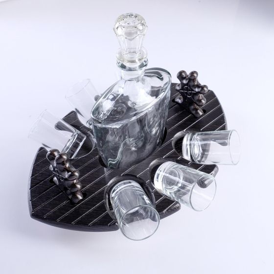 !09 Мини-бар "Фрегат" без декора, 7 предметов, 500/50 мл