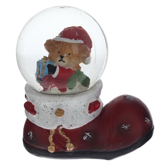 Фигурка декоративная &quot;Медвежонок/Снеговик&quot; в стекл шаре, L7 W4 H7,5 см, 2в.