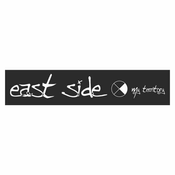 Полоса на лобовое стекло &quot;East Side&quot;, черная, 1220 х 270 мм