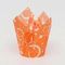 !09 НАБОР ИЗ 60 ШТУК - Форма бумажная "Тюльпан", оранжевый с белыми кольцами, 5 х 8 см
