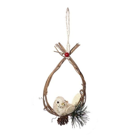 Изделие декоративное подвесное &quot;Птичка&quot;, L10 W7 H16 см, 2в.