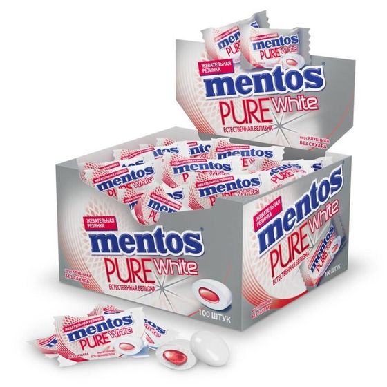 Жевательная резинка Mentos, клубника, 2 г