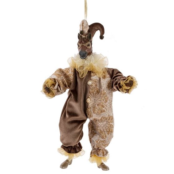 Игрушка набивная подвес &quot;Лошадь-клоун&quot;, L15 W10 H37/24 см