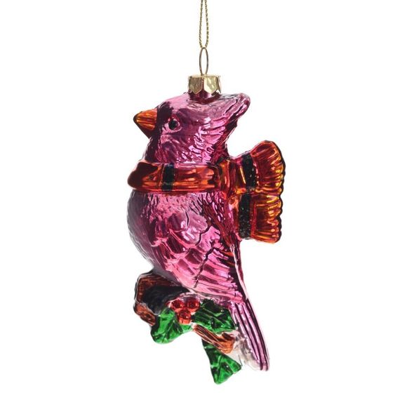 Украшение новогоднее &quot;Птичка&quot;, L8 W5 H13 см, 4в.